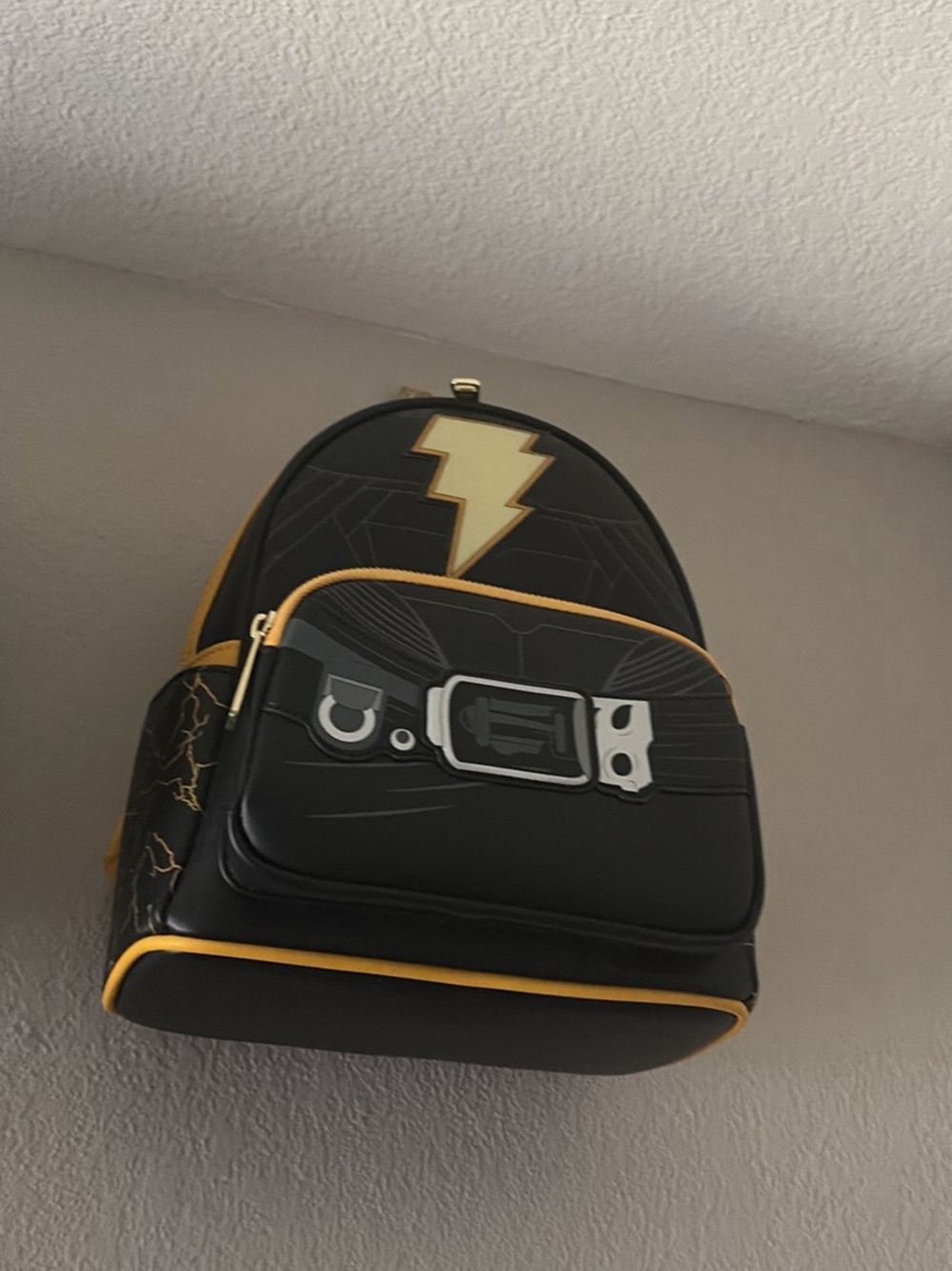 Loungefly Black Backpack with Yellow Lightning Accent